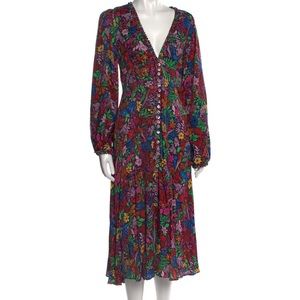 Farm Rio Floral Printed Midi Dress